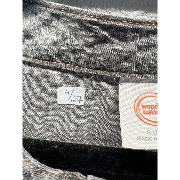 Wonder Nation Girls Dress Gray Plaid Button Front Short Sleeve Pockets Size 6-6X - Picture 5 of 5